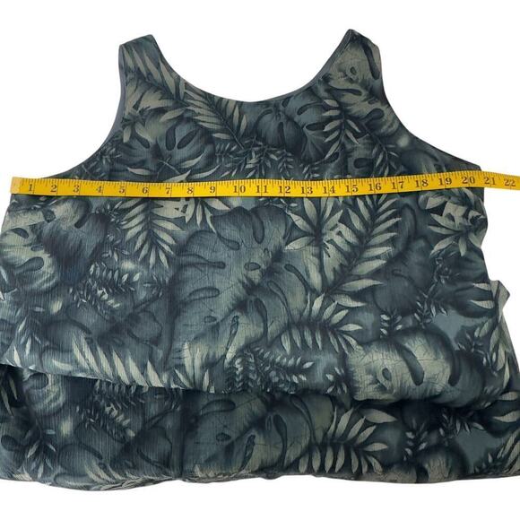 Valerie Stevens 100% Silk Tropical Print 90s Y2K Sleeveless Midi Dress (14) - Picture 11 of 13